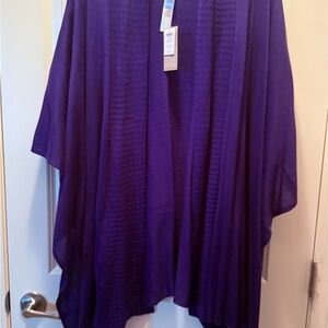 NWT Chico's Purple Open Front Cardigan